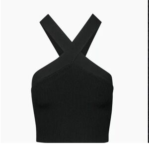 Aritzia Babaton Sculpt Knit Criss Cross Cropped Tank